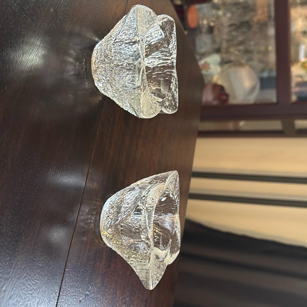 Set of crystal candle holders In excellent condition